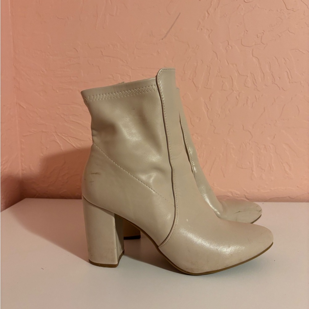 faux leather booties